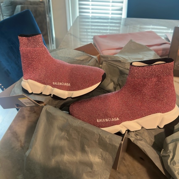 Balenciaga Women’s Speed Glitter Sneakers - Picture 6 of 6